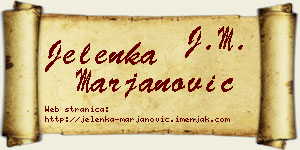 Jelenka Marjanović vizit kartica